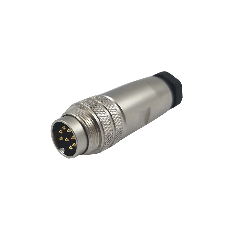 M16 线端公头，180°现场组装电缆连接器, 芯数: 8, A 型，焊接，6-8mm，AISG 兼容